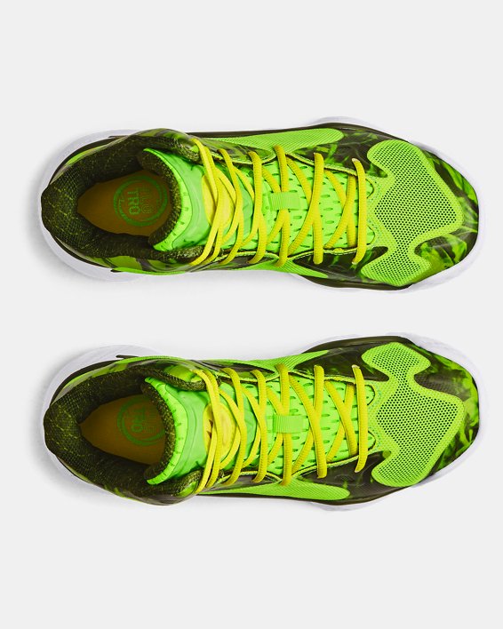 Unisex Curry Spawn FloTro Basketball Shoes in Green image number 2